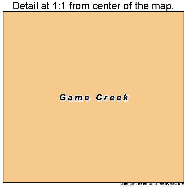Game Creek, Alaska road map detail
