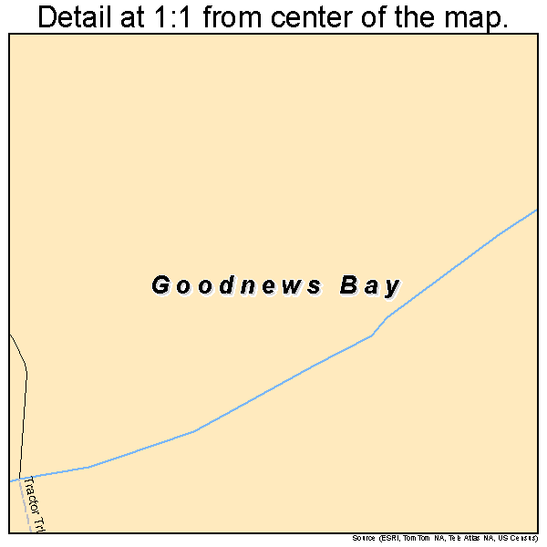 Goodnews Bay, Alaska road map detail