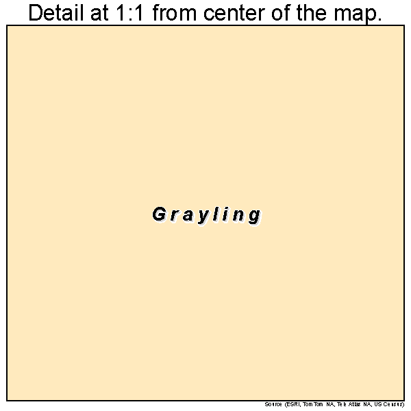 Grayling, Alaska road map detail