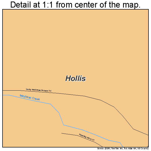 Hollis, Alaska road map detail