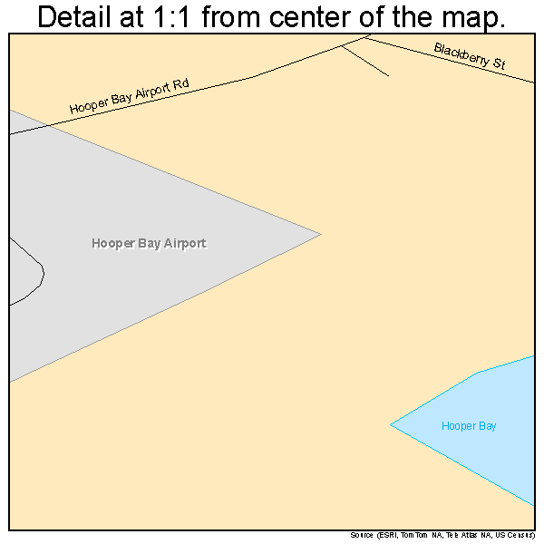 Hooper Bay, Alaska road map detail