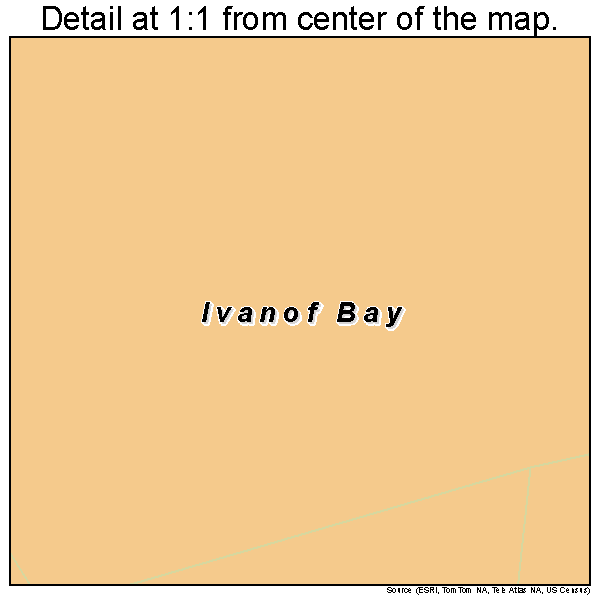 Ivanof Bay, Alaska road map detail