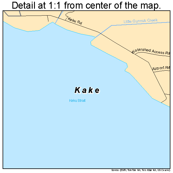 Kake, Alaska road map detail