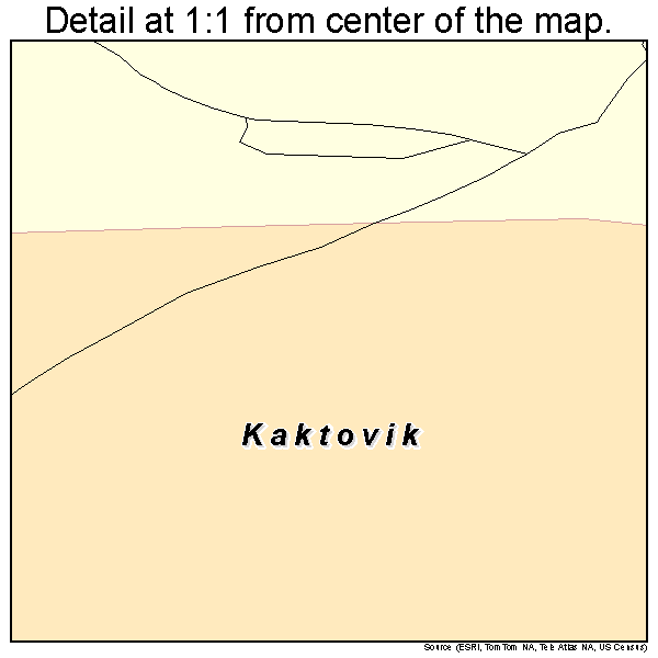 Kaktovik, Alaska road map detail