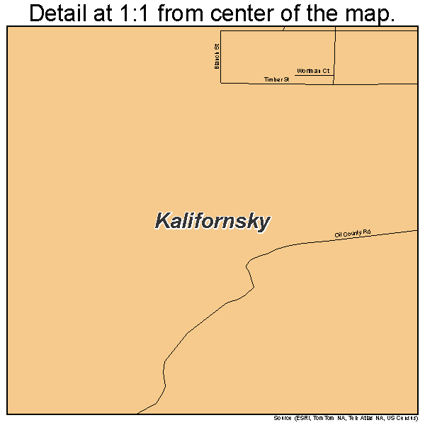 Kalifornsky, Alaska road map detail
