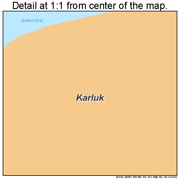Karluk, Alaska road map detail