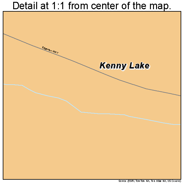 Kenny Lake, Alaska road map detail
