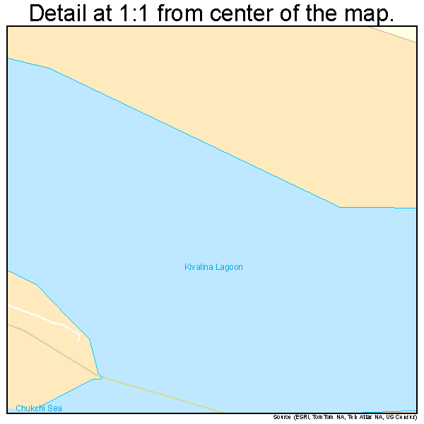 Kivalina, Alaska road map detail