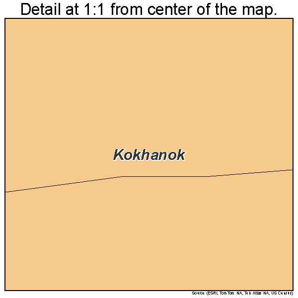 Kokhanok, Alaska road map detail