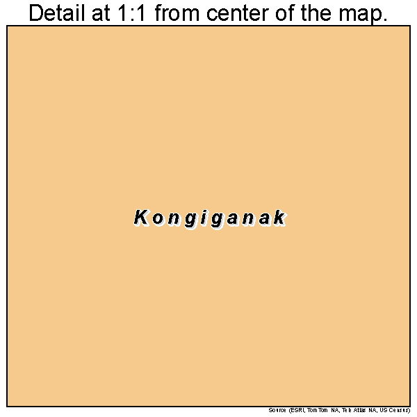 Kongiganak, Alaska road map detail
