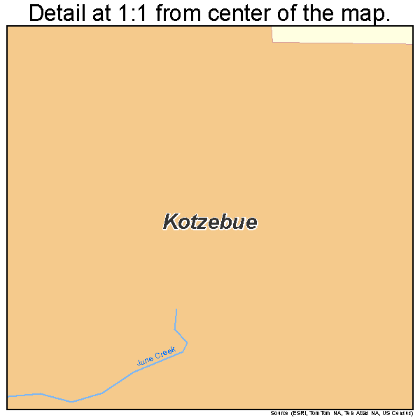 Kotzebue, Alaska road map detail