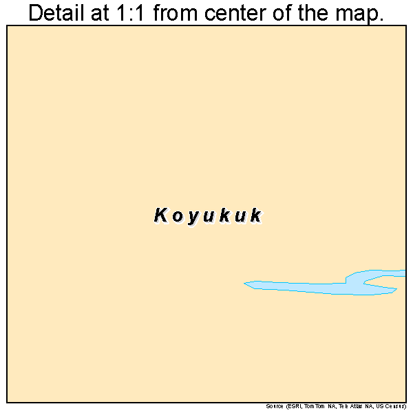 Koyukuk, Alaska road map detail
