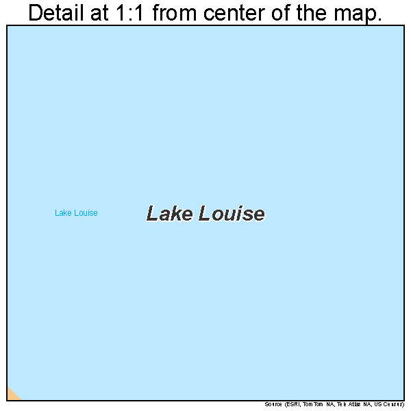 Lake Louise, Alaska road map detail