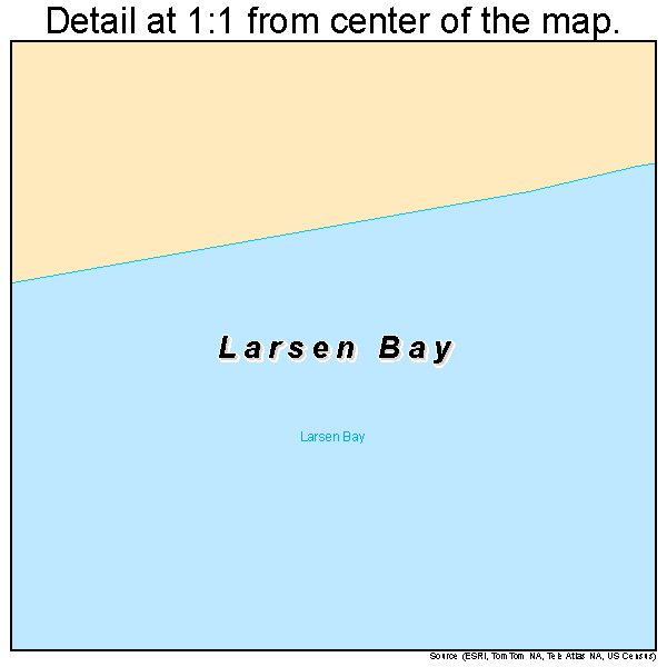 Larsen Bay, Alaska road map detail