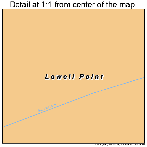Lowell Point, Alaska road map detail