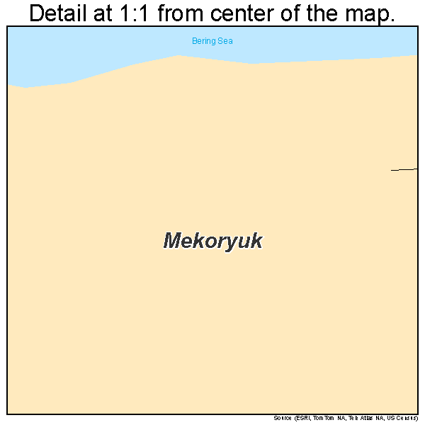Mekoryuk, Alaska road map detail