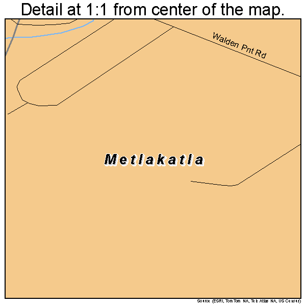 Metlakatla, Alaska road map detail