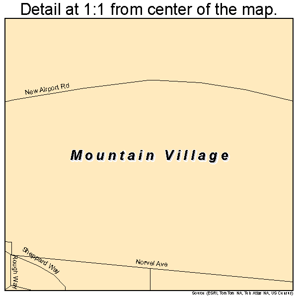 Mountain Village, Alaska road map detail