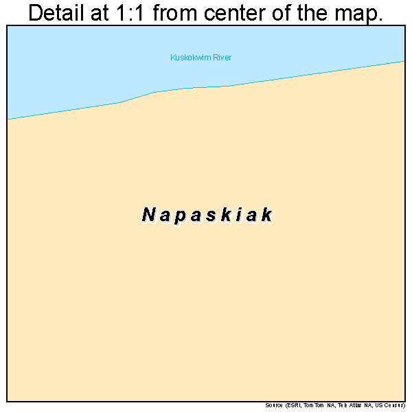 Napaskiak, Alaska road map detail