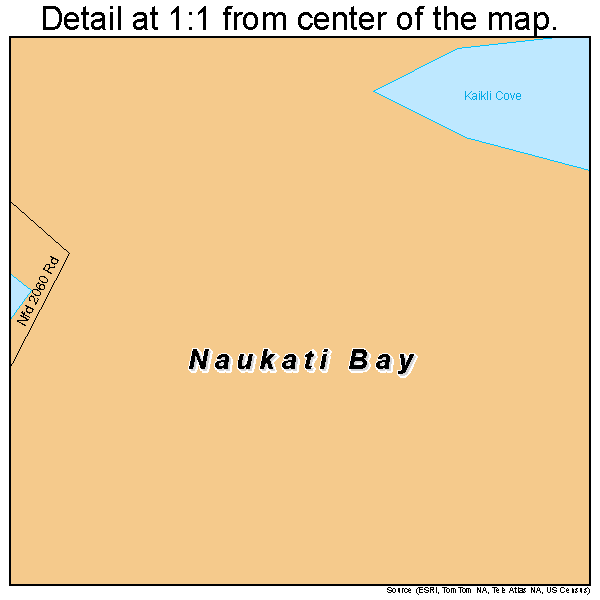 Naukati Bay, Alaska road map detail