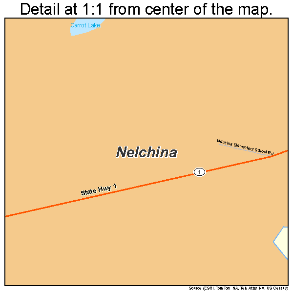 Nelchina, Alaska road map detail