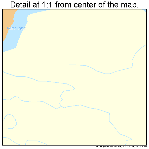 Nelson Lagoon, Alaska road map detail