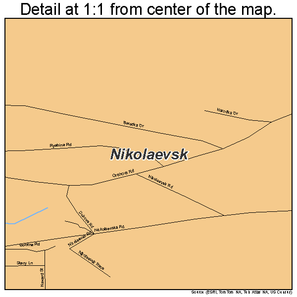 Nikolaevsk, Alaska road map detail