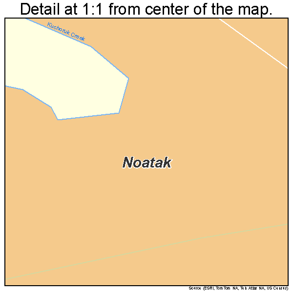 Noatak, Alaska road map detail