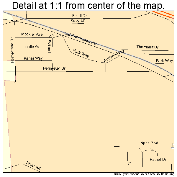 North Pole, Alaska road map detail