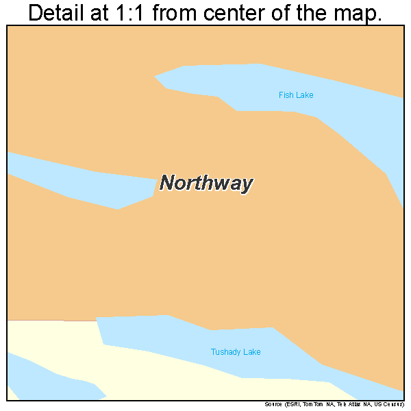 Northway, Alaska road map detail