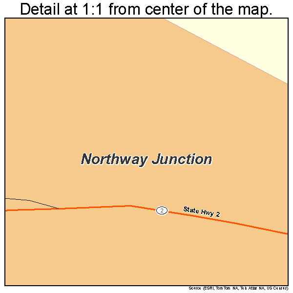 Northway Junction, Alaska road map detail