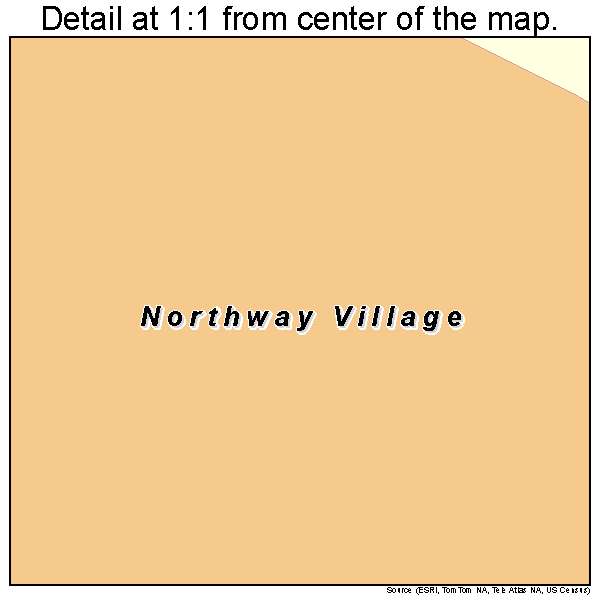Northway Village, Alaska road map detail