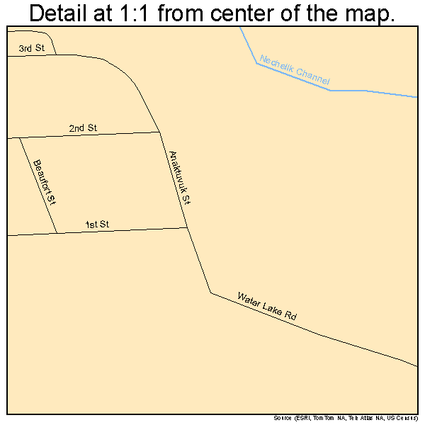 Nuiqsut, Alaska road map detail