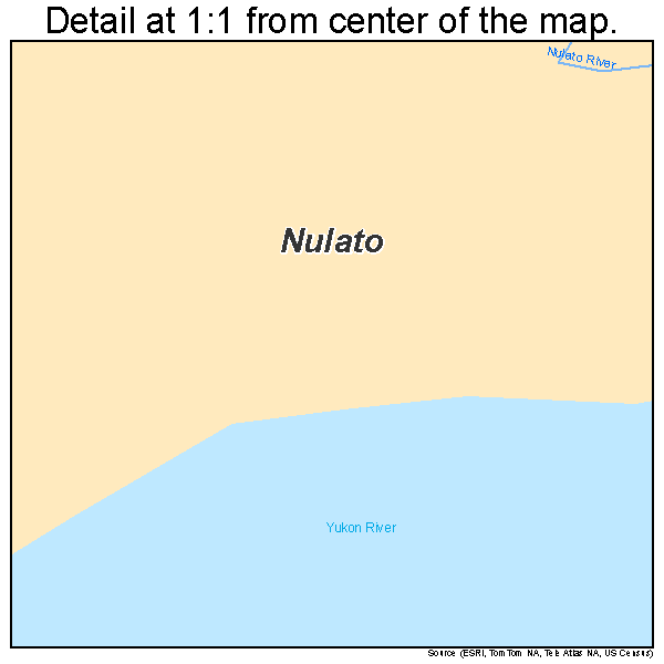 Nulato, Alaska road map detail
