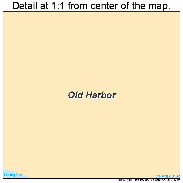 Old Harbor, Alaska road map detail
