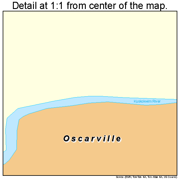 Oscarville, Alaska road map detail