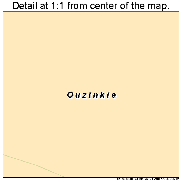 Ouzinkie, Alaska road map detail
