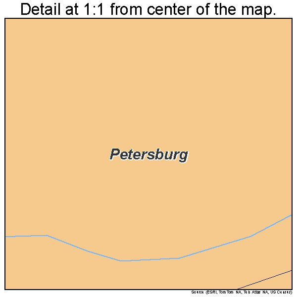 Petersburg, Alaska road map detail