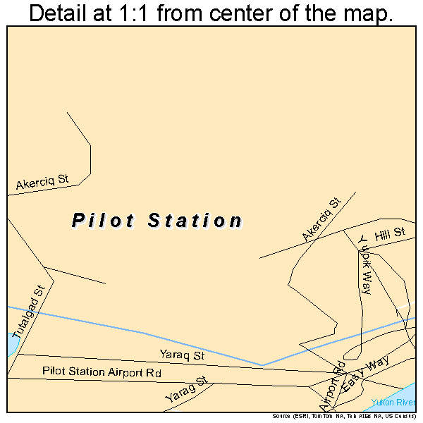 Pilot Station, Alaska road map detail