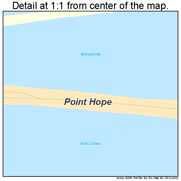 Point Hope, Alaska road map detail