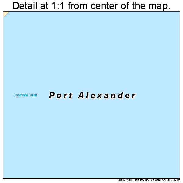 Port Alexander, Alaska road map detail