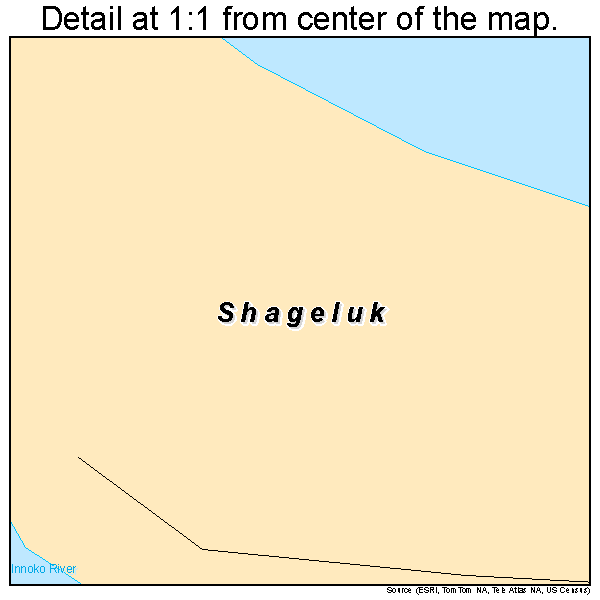 Shageluk, Alaska road map detail