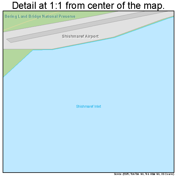 Shishmaref, Alaska road map detail