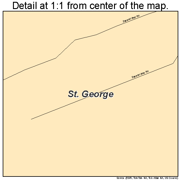 St. George, Alaska road map detail