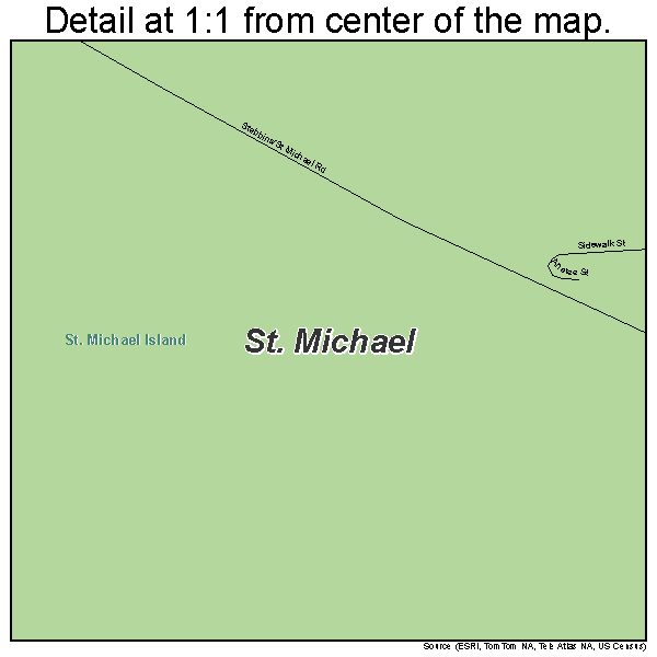 St. Michael, Alaska road map detail