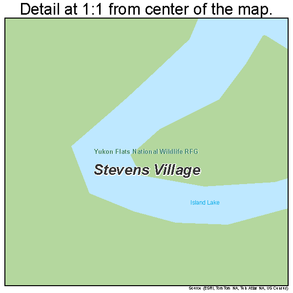 Stevens Village, Alaska road map detail