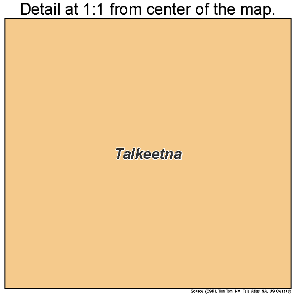 Talkeetna, Alaska road map detail