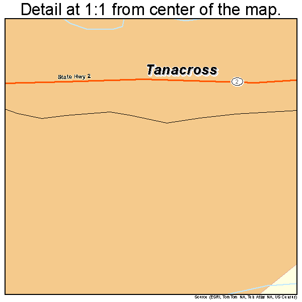 Tanacross, Alaska road map detail