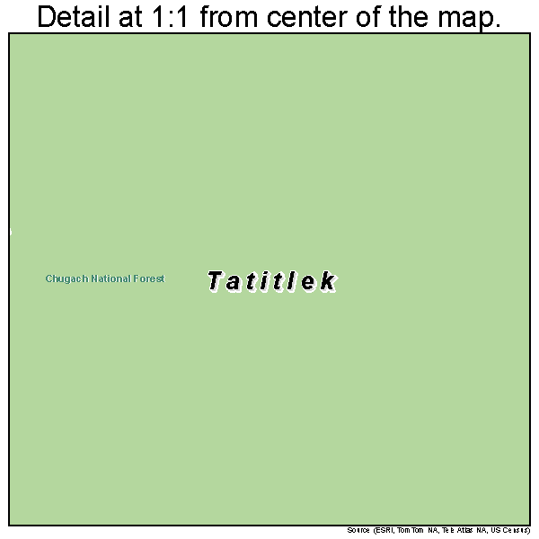 Tatitlek, Alaska road map detail