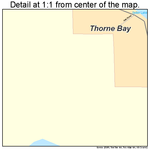 Thorne Bay, Alaska road map detail